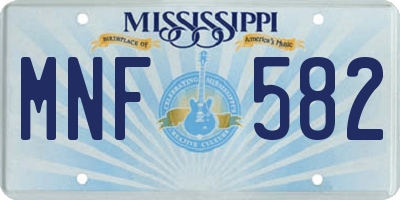MS license plate MNF582
