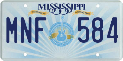 MS license plate MNF584