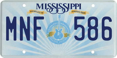 MS license plate MNF586