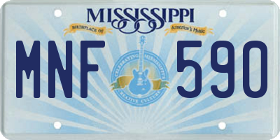 MS license plate MNF590
