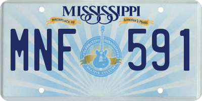 MS license plate MNF591