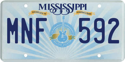 MS license plate MNF592
