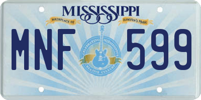 MS license plate MNF599