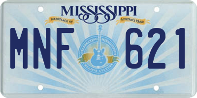 MS license plate MNF621