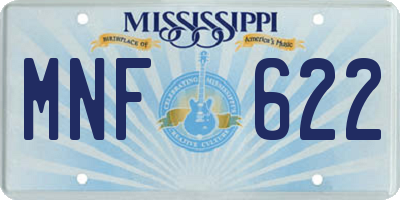 MS license plate MNF622