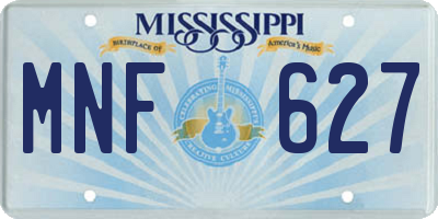 MS license plate MNF627