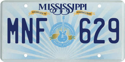 MS license plate MNF629