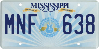 MS license plate MNF638