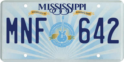 MS license plate MNF642