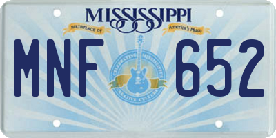 MS license plate MNF652