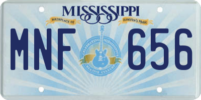MS license plate MNF656