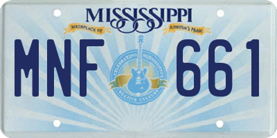 MS license plate MNF661