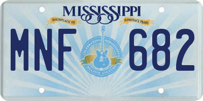 MS license plate MNF682