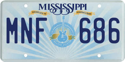 MS license plate MNF686