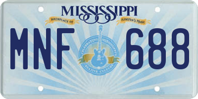 MS license plate MNF688