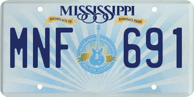 MS license plate MNF691