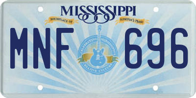 MS license plate MNF696