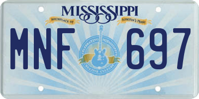 MS license plate MNF697