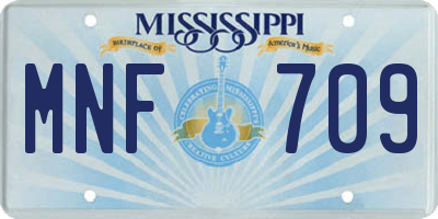 MS license plate MNF709