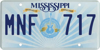 MS license plate MNF717