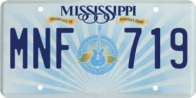 MS license plate MNF719