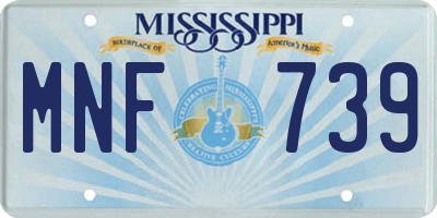 MS license plate MNF739