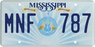 MS license plate MNF787