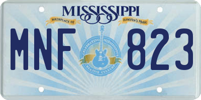 MS license plate MNF823