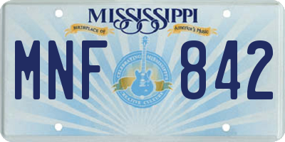 MS license plate MNF842