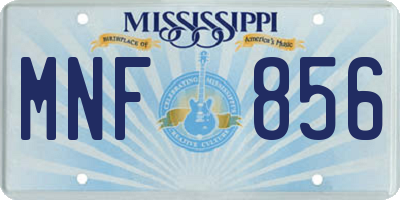 MS license plate MNF856