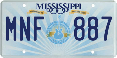 MS license plate MNF887