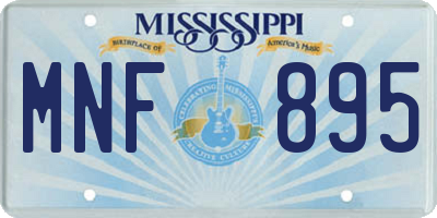 MS license plate MNF895