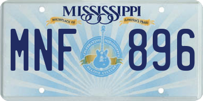 MS license plate MNF896