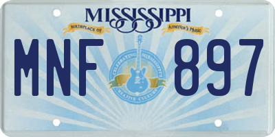 MS license plate MNF897
