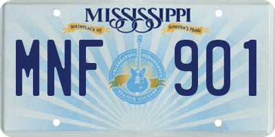 MS license plate MNF901