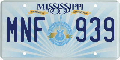 MS license plate MNF939
