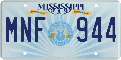 MS license plate MNF944
