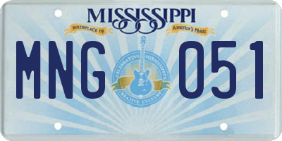 MS license plate MNG051