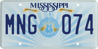 MS license plate MNG074
