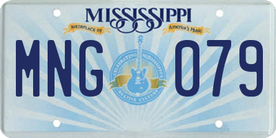 MS license plate MNG079