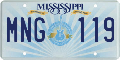 MS license plate MNG119