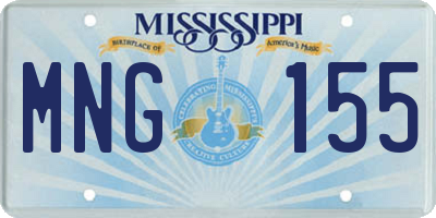 MS license plate MNG155