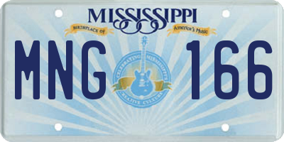 MS license plate MNG166
