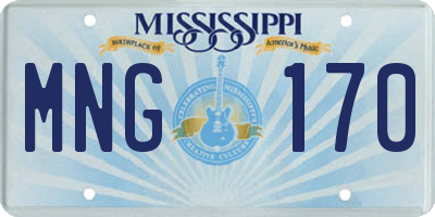 MS license plate MNG170