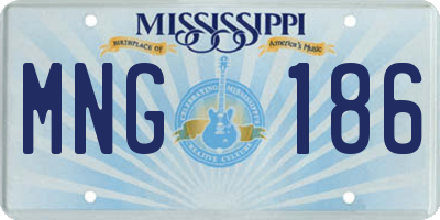 MS license plate MNG186