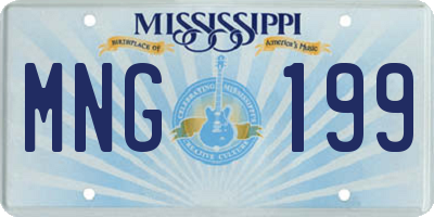 MS license plate MNG199