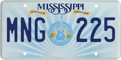 MS license plate MNG225