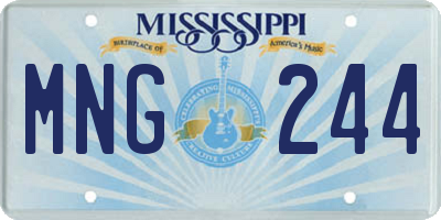 MS license plate MNG244