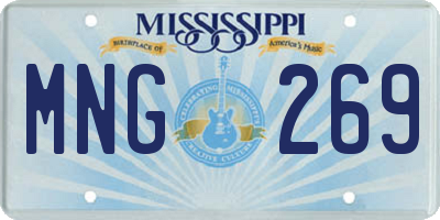 MS license plate MNG269