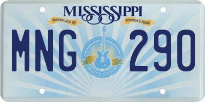 MS license plate MNG290